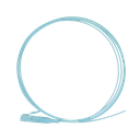 Pigtail de Fibra Óptica Simplex LC, PVC, OM3 50/125, Aqua, 1 metro