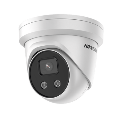 Turret IP 8 Megapixel (4K) / Lente 2.8 mm / 40 mts IR / Exterior IP67 / Micrófono Integrado / ACUSENSE / DARKFHGITER / Alarmas y Audio I/O / PoE / Captura Facial / ONVIF / Micro SD