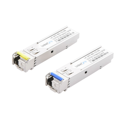 [215114] Transceptores Bidireccionales SFP (Mini-Gbic) / Monomodo / 1.25 Gbps de velocidad / Conector LC / Hasta 5 km de Distancia / 2 Piezas