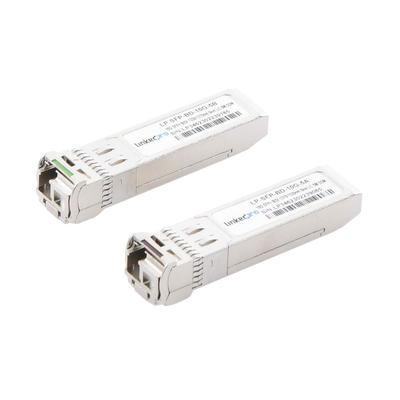 [215136] Transceptores Bidireccionales SFP+ (Mini-Gbic) / Monomodo / 10 Gbps de velocidad / Conector LC / Hasta 5 km de Distancia / 2 Piezas