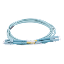 Jumper de Fibra Óptica Multimodo OM4 50/125 LC-LC OFNR (Riser), 2.0 mm, Dúplex, Aqua, 2 metros