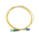 Jumper de Fibra Óptica Monomodo 9/125 LC/UPC-LC/APC, OFNR (Riser), 2.0 mm, Dúplex, amarillo, 3 metros