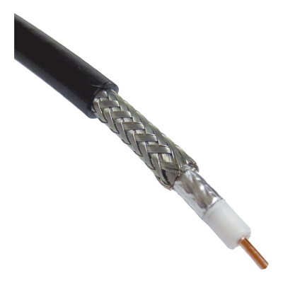 [213799] Metro de Cable Coaxial Tipo RG-58 LP-195, 50 Ohms, Conductor de Cobre Sólido