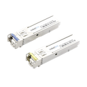 Transceptores Industriales SFP Bidireccionales (Mini GBIC) / Monomodo / 1.25 Gbps / Conector LC / Hasta 20 km de Distancia / 2 Piezas
