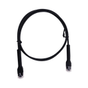 Cable de Parcheo Ultra Slim Con RJ45 Flexible UTP Cat6 - 0.5 m Negro Diámetro Reducido