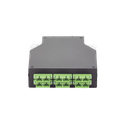 Distribuidor de Fibra Óptica para Riel Din, 6 Acopladores SC/APC Duplex Monomodo con Charola de Empalme