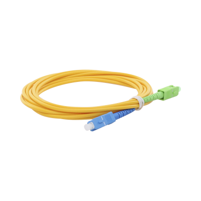 [225567] Jumper de Fibra Óptica Monomodo SC/UPC-SC/APC Simplex, color amarillo, 3 metros, 3 mm