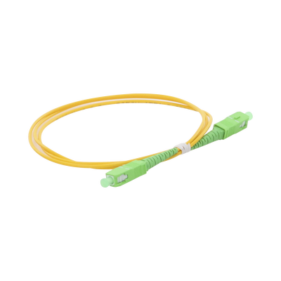 Jumper de Fibra Óptica Monomodo SC/APC-SC/UPC Simplex de 1 metro, 2mm