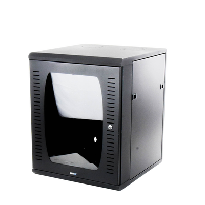 Gabinete para Montaje en Pared, 12 Unidades de Rack, de 19in, Puerta de Cristal Templado, Fabricado en Acero