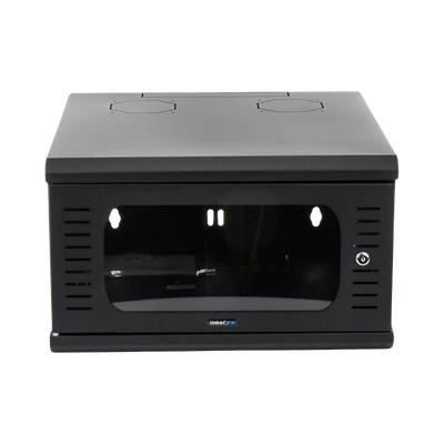 Gabinete para Montaje en Pared Fijo, con 4 Unidades de Rack, de 19in, Puerta de Cristal Templado, Fabricado en Acero