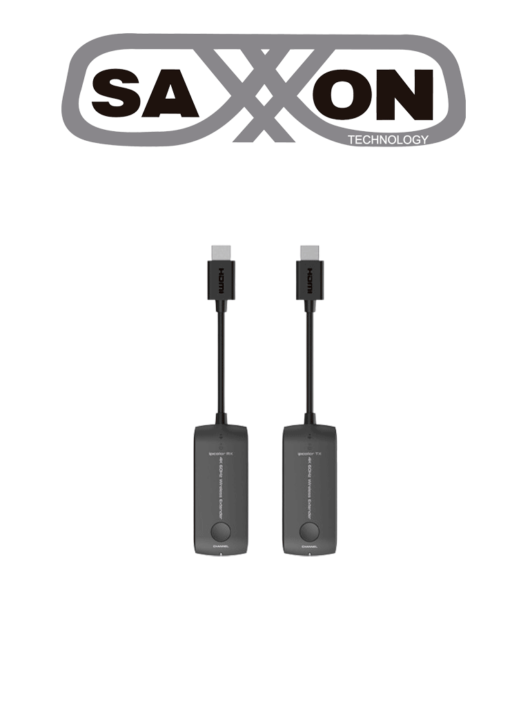 [SXN0570013] SAXXON LKV488Mini- Mini Extensor HDMI Inalámbrico IPCOLOR/ Resolución de hasta 4K@60Hz/ Frecuencia de comunicación de 5GHz/ Hasta 20 metros de distancia