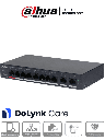 DAHUA CS4010-8ET-110 -  Switch Poe de 10 Puertos/ 8 Puertos PoE 10/100/ 2 Puertos Uplink 10/100/1000/ 110 Watts Totales/ Administrable en la Nube por DoLynk Care/ PoE Hasta 250 Metros/ Carcasa Metalica/ Switching 5.6 Gbps/ #LoNuevo