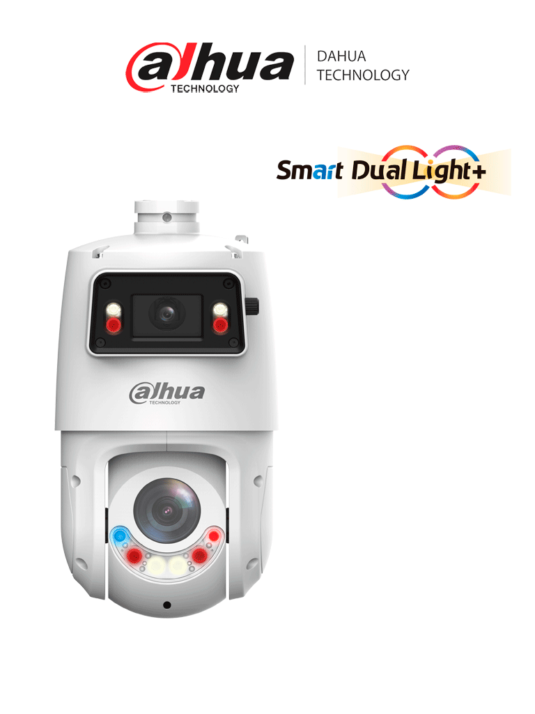 DAHUA DH-SDT4E425-4F-GB-A-PV1 Cámara PTZ IP X-Spans 4MP+4MP TiOC WizSense/ 25X Zoom/ IR hasta 100 m/ Autotracking 3.0/ Protección perimetral/ Disuasión activa/ Luz dual inteligente/ SMD4.0/ Quick Pick/ WDR/ IP66/ #LoNuevo