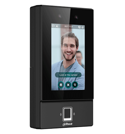 DHI-ASI6214S-D Control de acceso con reconocimiento facial/ Pantalla de 4.3 Pulgadas/ Cámara 2 MP/ 6.000 usuarios/ 6.000 rostros/ 6.000 contraseñas/ 6.000 huellas dactilares/#SPLite/ FACT