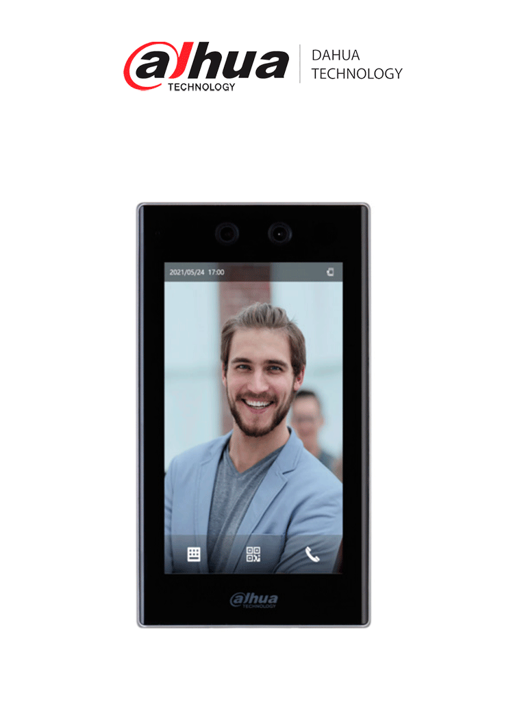 Dahua DHI-ASI7213K-W Control de acceso con reconocimiento facial LCD 7"/ Cámara de 2MP/ 50,000 Usuarios/ 50,000 Caras/ 100,00 Contraseñas/ QR Código/ Distancia de Reconocimiento 1.3 m-3.0 m/ Algoritmo de Aprendizaje Profundo #ControlAcceso