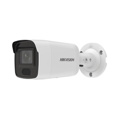 Bala IP 6 Megapixel / Lente 2.8 mm / 40 mts IR / Exterior IP67 / PoE / ACUSENSE / DARKFIGHTER / Captura Facial / Alarmas y Audio I/O / ONVIF / Micro SD 