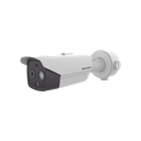 Bala IP Dual / Térmica 9.7 mm ( 256 × 192 ) / Óptico 8 mm (4 Megapixel) / 30 mts IR / Exterior IP67 / PoE / Termométrica / Detección de Temperatura / Sirena y Luz Intermitente Integrada / MicroSD