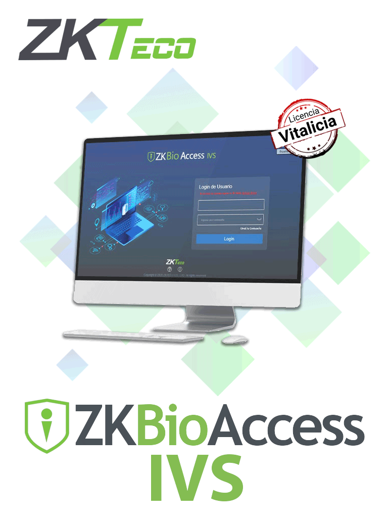 ZKTECO ZKBAACP15 -Licencia de Control de Acceso BioAccess para 15 puertas / 6 puntos de Asistencia / 16 Cámaras IP / 2,000 Usuarios / 200 Departamentos / Licencia Gratuita en la Compra de Equipo Facial Visible Light
