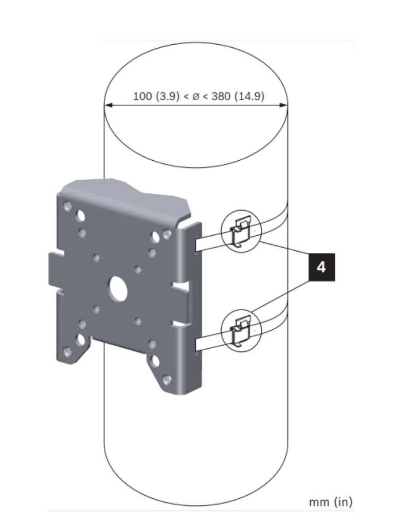 BOSCH V_NDAUPMAL - Adaptador de montaje en poste