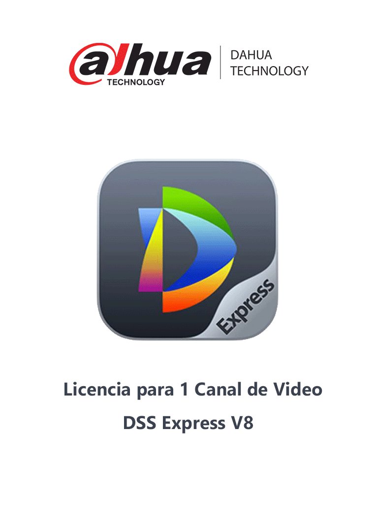 [DHT0650012] DAHUA DHI-DSSExpress8-Video-Channel-License - Licencia para 1 Canal de Video Adicional de Software DSS Express versión 8/ Compatible con Camaras IP, NVR's y DVR's/