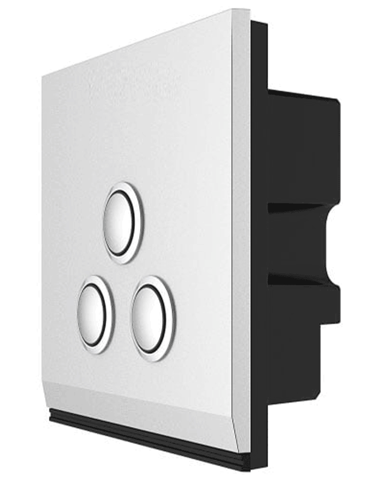 WULIAN SWITCH3 - Apagador Inteligente de Formato Europeo / cuenta con 3 Botones L para controlar 3 lamparas/ Capacidad de 10 Amp /  Protocolo Zigbee 