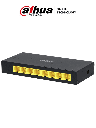 DAHUA PFS3008-8GT - Switch Gigabit de 8 Puertos No Administrable/ Capa 2/ 10/100/1000 Base-T/ Carcasa Metalica/ Diseño Compacto/ Switching 16G/ Tasa de Reenvio de Paquetes 11.9 Mbps/ Memoria Bufer de Paquetes 1.5Mb/ Con Protección de Descargas/