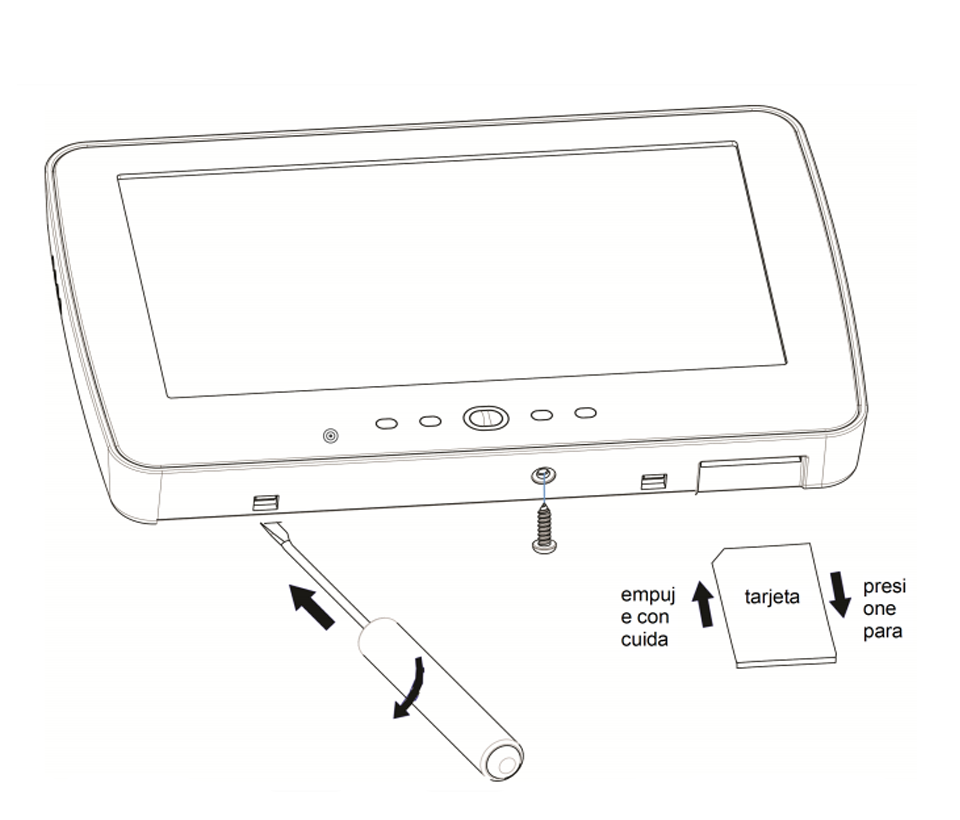 DSC HS2TCHPN - Teclado Cableado de Pantalla Táctil de 7’’ con Lector de Proximidad admite 128 zonas compatible con NEO  