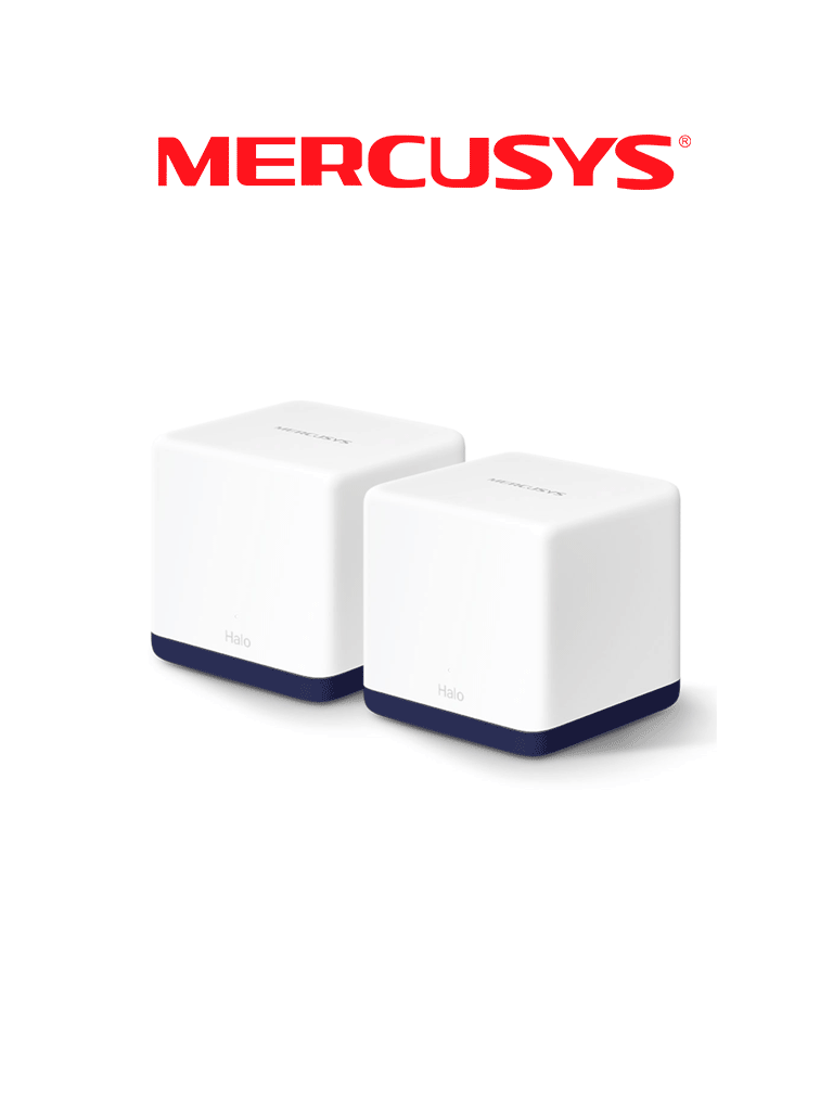 [MER4220002] MERCUSYS HALO H50G(2-PACK) - Sistema Wi-Fi Mesh AC1900 para todo el hogar con red unificada, roaming continuo, cobertura completa, doble banda Wi-Fi de 1.9 Gbps, control sencillo mediante aplicación y puertos Gigabit completos.
