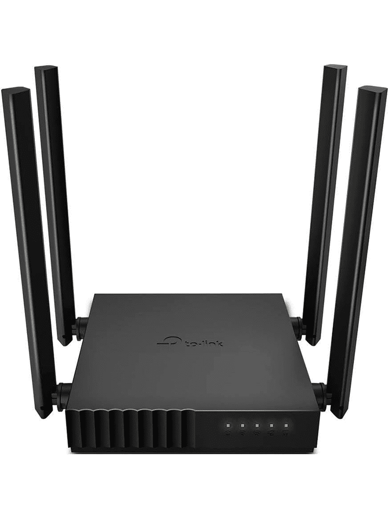 TP-LINK Archer C50 - Ruteador WiFi AC 1200Mbps con 1 puerto WAN RJ45 Fast Ethernet, 4 puertos LAN RJ45 Fast Ethernet, 4 antenas fijas y modos de funcionamiento como enrutador y punto de acceso.