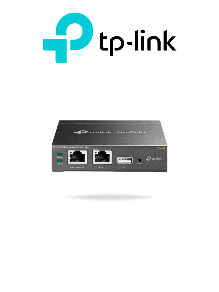 [TPL3940001] TP-LINK OC200 -  Controladora Omada para gestionar hasta 100 equipos Omada. Gestión desde la nube gratuita, actualizaciones masivas. 2 puertos Gigabit con PoE af/at. Versión Hadware 1.0
