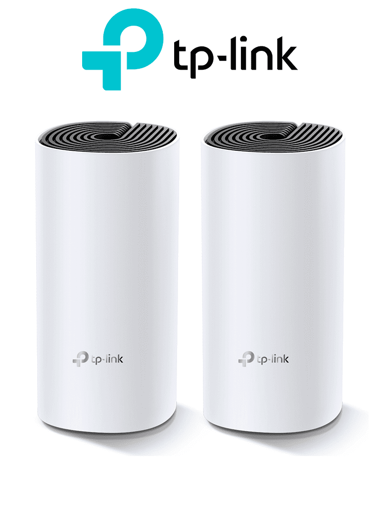 TP-LINK DECO M4-2PACK -  Kit de 2 routers inalámbricos MESH para interior y hogar de doble banda Wi-Fi 5 AC1200 Mbps, con 2 puertos Gigabit WAN/LAN, 2 antenas internas y administración mediante la app Deco (iOS, Android). (2 piezas)