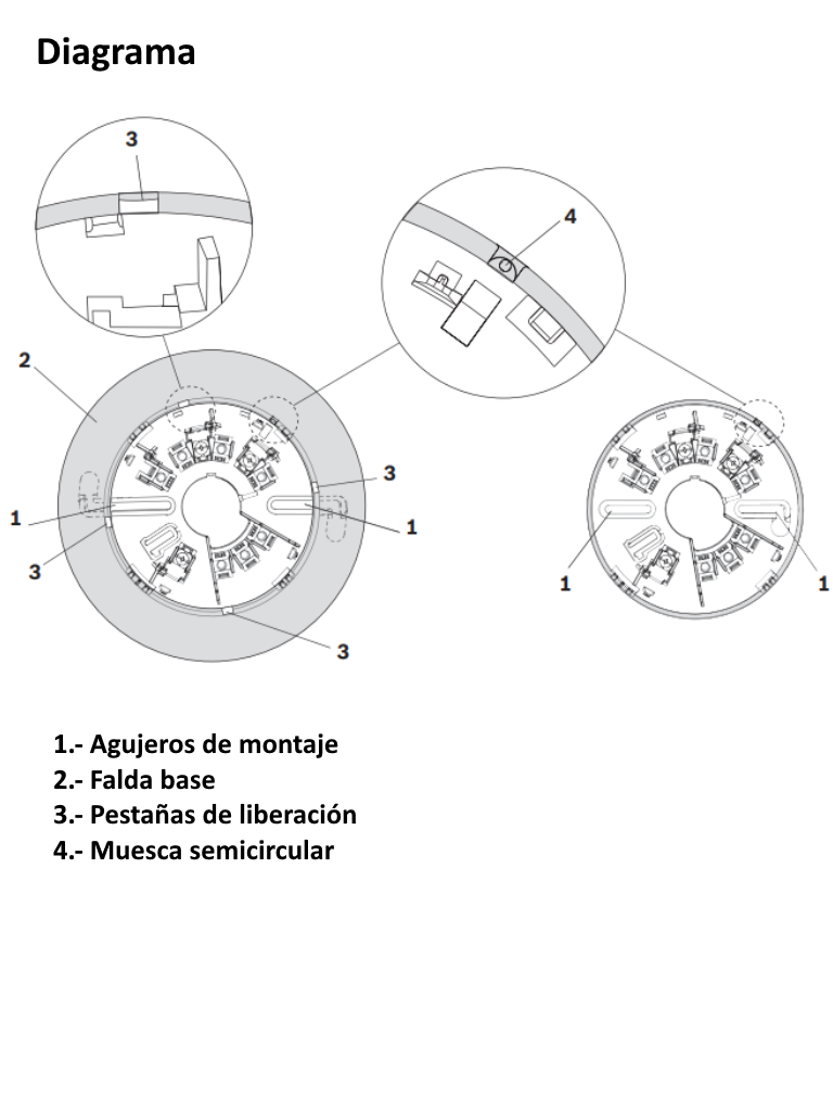 [RBM109115] BOSCH F_FAA440B6 - Base estandar para detector 6 pulgadas / Compatible con detector FAP440 