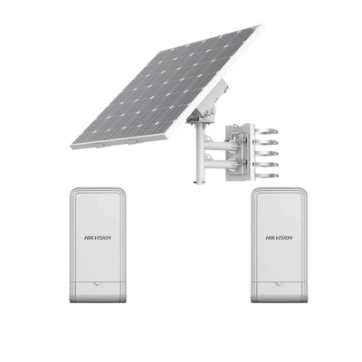 [229123] Kit Solar de Alimentación + 2 Puntos de Acceso (AP) / Panel Solar / Batería de Respaldo de Litio 360 Wh / 2 Salidas de 12 Vcd / Accesorios de Instalación / Uso en Exterior IP66 