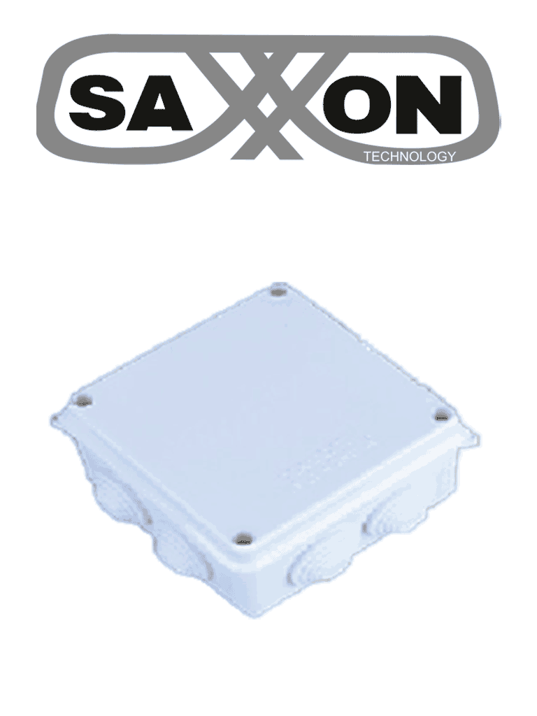 [SXN0430002] SAXXON SXWD008 - Caja de conexiones con 7 entradas / PVC libre de halógenos / Compatible con cámaras Bullet / Domo / Dimensiones 80 x 80 x 50 mm (Ancho x Alto x Fondo) 