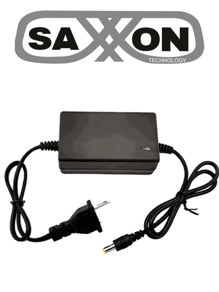 [SXN2290009] SAXXON SW00120200S10 - Fuente de Poder Regulada / Alimentación 12 Vcc 2 Amper / Conector Macho / Voltaje de Entrada: 100-240V / Ideal para Cámaras de CCTV , Controles de Acceso y Asistencia
