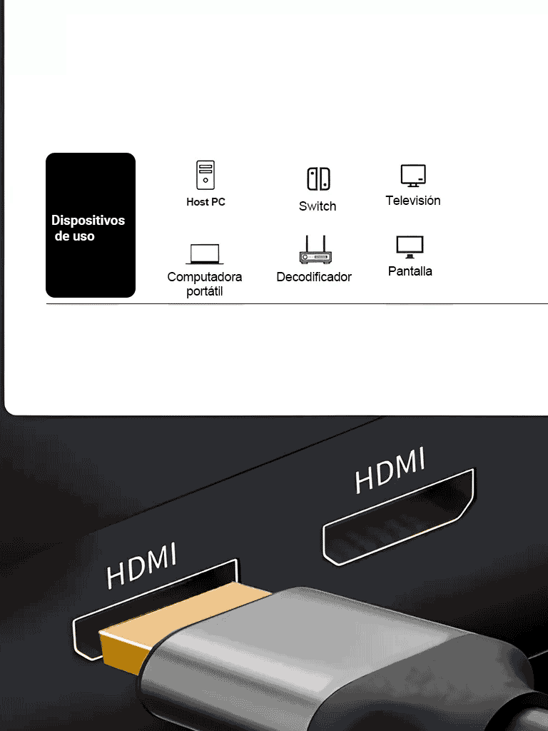 [SXN2760009] SAXXON SX05HDF047 - Cable HDMI de 5 Metros por Fibra Óptica 4K@60Hz / Fibra 4 hilos + 7 hilos cobre estañado / Compatible con HDMI 2.0 / Alta velocidad 18 Gbps / 3D / HDR / Caja de Aleación de Zinc / Calidad Premium