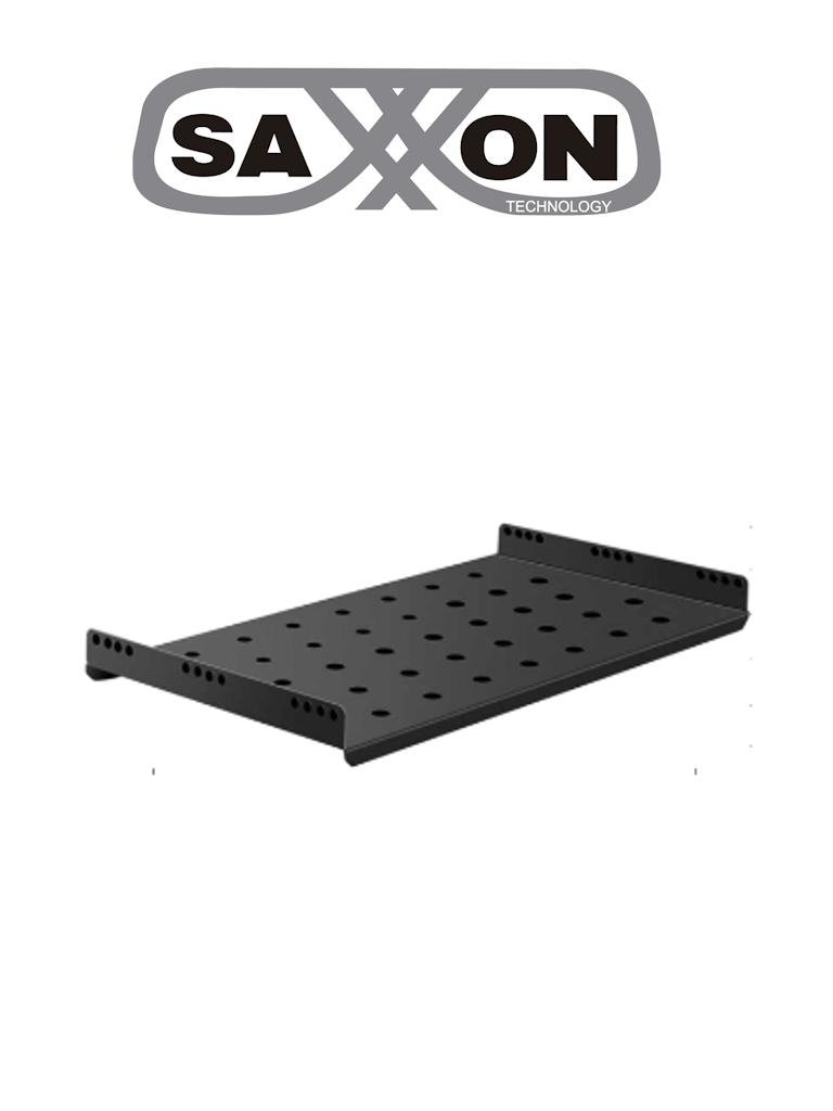 SAXXON SXCH19X1U600 - Charola ventilada para gabinete / Acero Laminado Color Negro / Medida de 600mm de Ancho x 600mm de Profundidad  