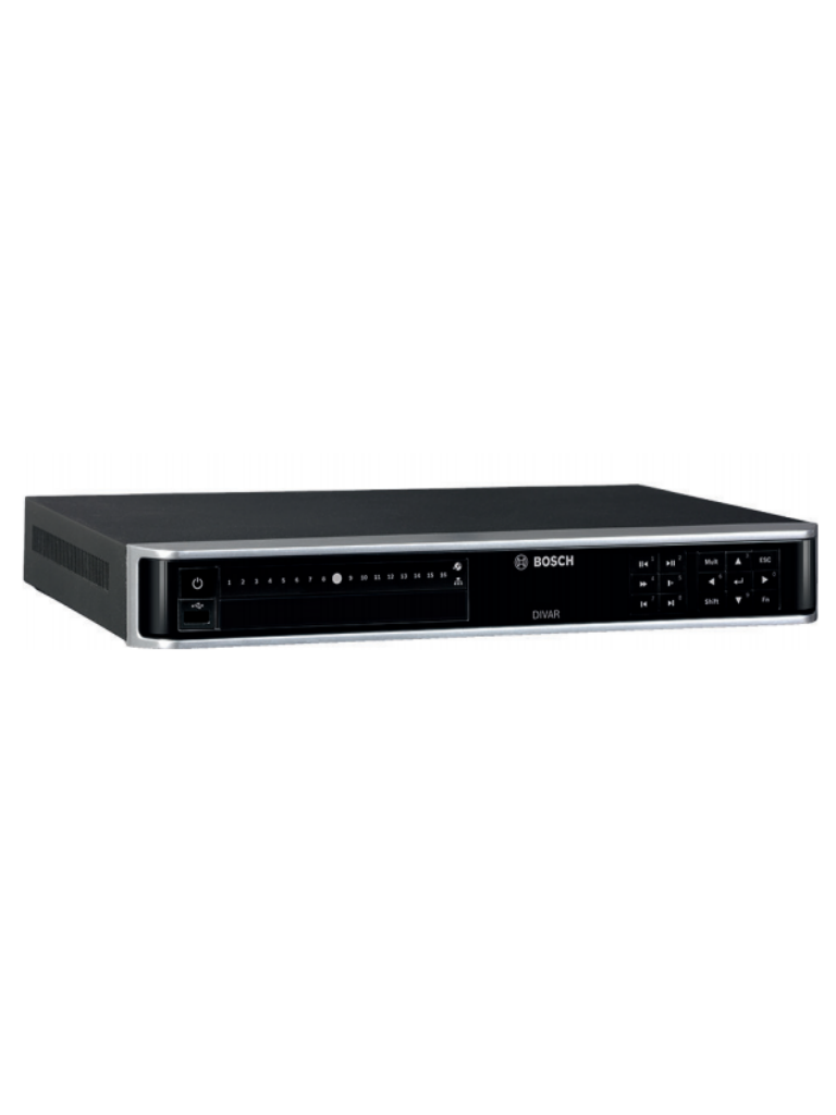 BOSCH V_DDN2516212N08 - DIVAR NETWORK 2000 / 16 Canales IP / 1  HDD 2TB / 8 Puertos  PoE