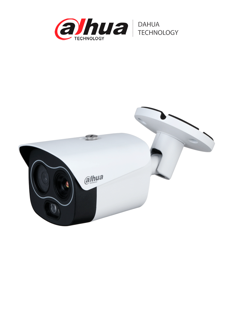 [DHT0030146] DAHUA DHI-TPC-BF1241-B7F8-DW-S2 Mini cámara tipo bala IP térmica de 4MP con IA: detección de calor, clasificación de personas/vehículos, detección de humo y llamas. Fusión de imagen dual, PoE, IP67, rango de medición de –20°C a +550°C