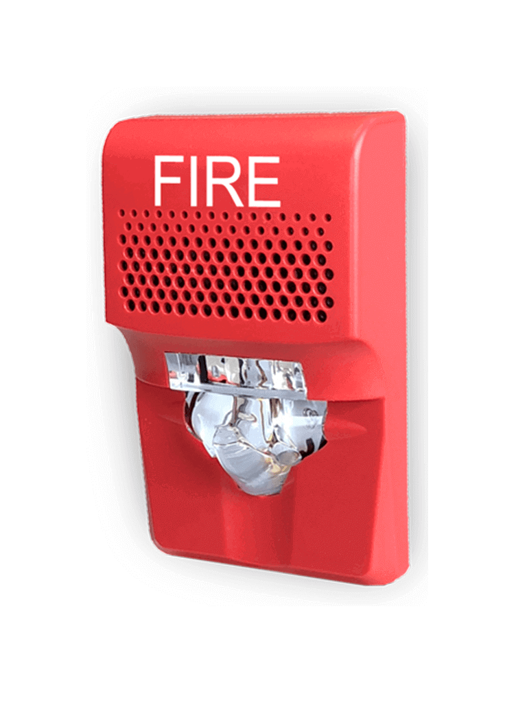 [KID1450003] KIDDE F_EG1AVRF - Sirena Estroboscópica Compacta / 15-75 DC / Roja / Logo FIRE