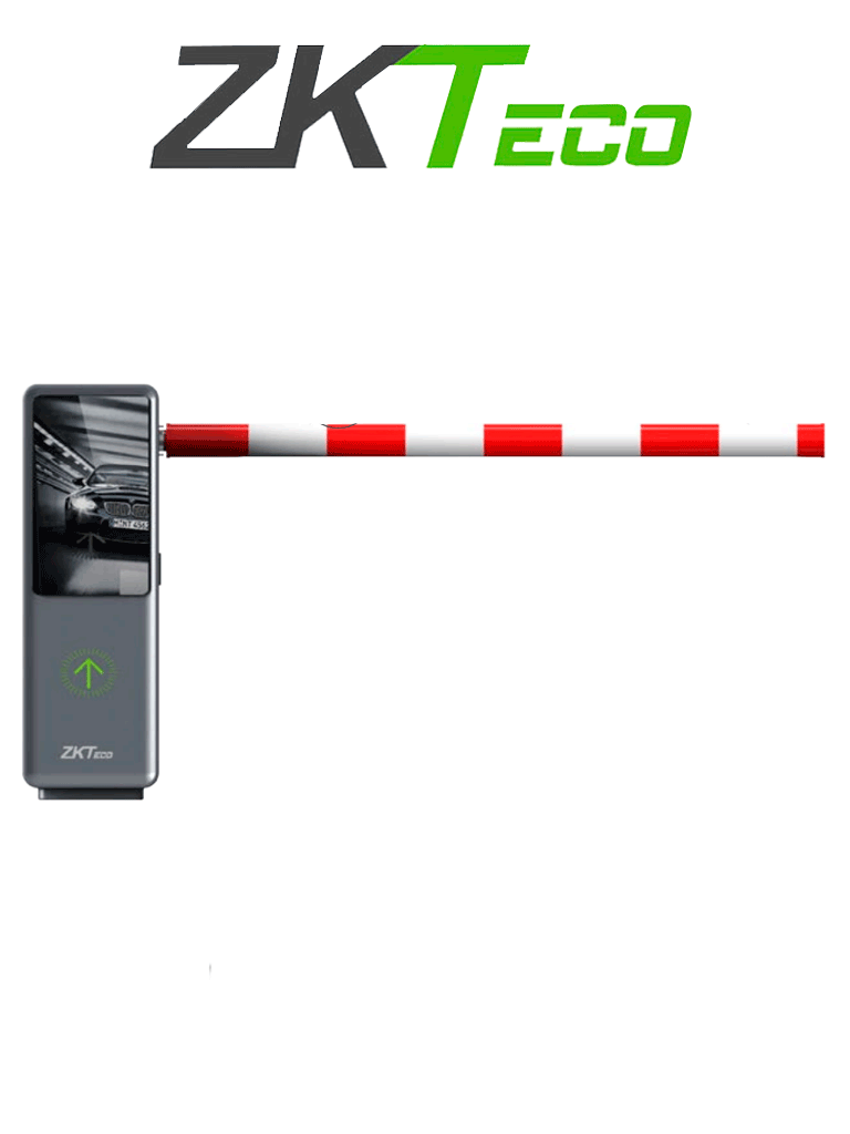 ZKTECO BG-LCD100L/R (4m) - Barrera Vehicular con Brazo Recto 4m, Pantalla LCD TFT 21.5", Software ZKBioMedia para Publicidad Motor Brushless, Velocidad Ajustable 0.6s~3s, Configuración mediante App ZKEasyGo vía Wi-Fi Local