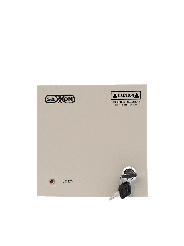 SAXXON SX5A4CH - Fuente de Poder Profesional 12 VCD / 5 Amperes / 4 Canales / 1.1 Amperes por Canal / Protección contra Sobrecargas / Led Indicador de Funcionamiento
