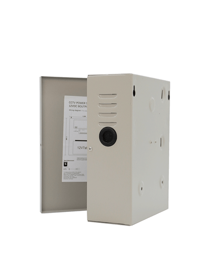 SAXXON SX10A9CHB - Fuente de Poder Profesional 12 VCD / 10 Amperes / 9 Canales / 1.1 Amperes por Canal / Compatible con Bateria de Respaldo ( No incluida ) / Protección contra Sobrecargas 