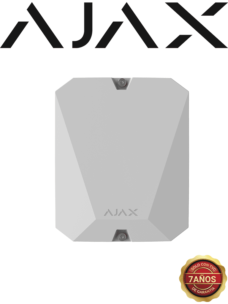 AJAX  MultiTransmitterW - Módulo de integración para conectar detectores cableados a Ajax y gestionar la seguridad a través de la app. Color Blanco (28306.62.WH3)