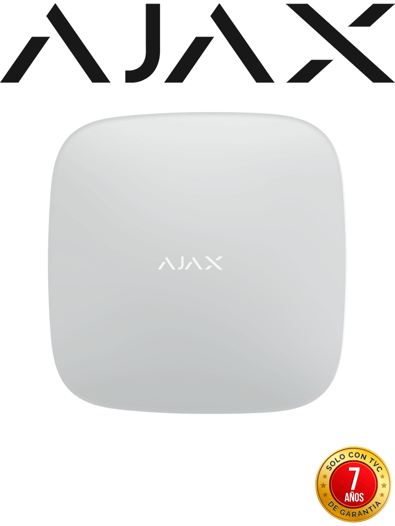 [AJX1170003] AJAX Hub2 Ethernet - Panel de  alarma  Ethernet color Blanco / APP “AJAX PRO” IOS y Android / hasta 100 dispositivos / Hasta 25 cámaras / Hasta 50 Usuarios /   Hasta 14h de duración de la batería (53029.40.WH3) #CONEXION #Nuevos2024