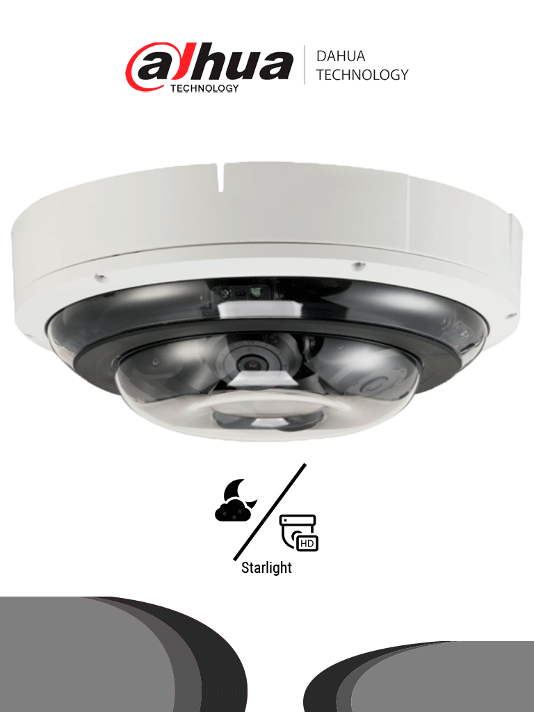 DAHUA IPC-PDBW5831-B360 - Camara IP Domo MultiSensor Panoramico de 2 Megapixel/ 4 Lentes/ H265+/ Lentes Motorizados 2.7 mm a 12 mm/ IR 30 Mts/ MicroSD/ IP67/ IK10 #Panorámicas #MV