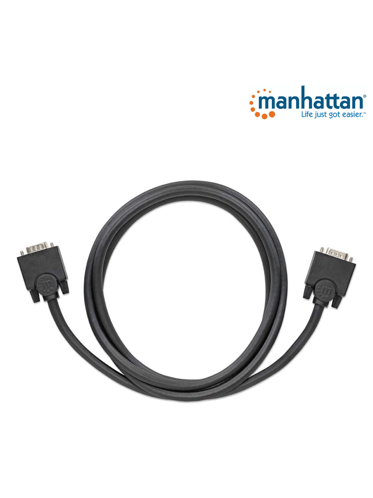 [MAN1760080] MANHATTAN 371315 Cable para Monitor Manhattan - SVGA - 5mm - HD15M-M - 1.8mts