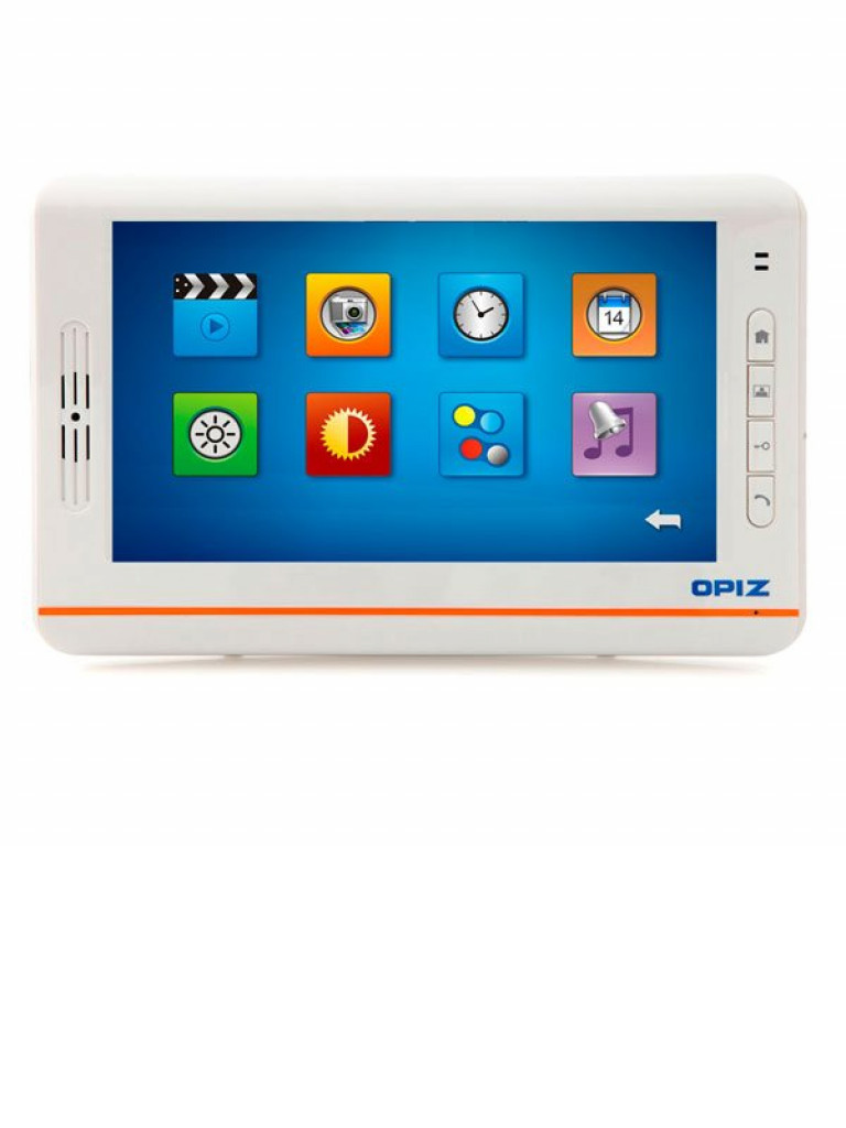 OPIZ D6A8M3 - Monitor de 7 pulgadas / Color blanco / Compatible con OPI104004 / Foto y mensajes de audio / Comunicacion con otros monitores /