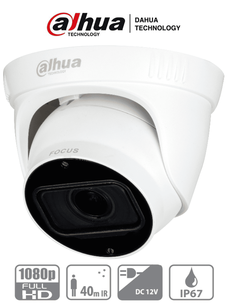 DAHUA COOPER T3A21-VF - Camara Domo de 2 Megapixeles/ Lente Varifocal de 2.7 a 12mm/ 40 Metros de IR/ IP67/ DWDR/ Metal + Plastico/
