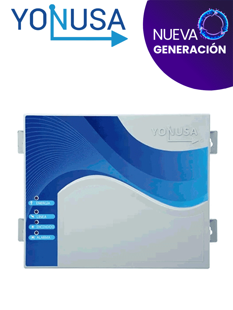 YONUSA EYNG12001 - Energizador de nueva generación para solución de cerco eléctrico, Salida de 12000 V y hasta 2500 metros lineales o hasta 500 metros con poste de 5 líneas/ Soporta modulo  WiFi, batería de respaldo y sirena cableada